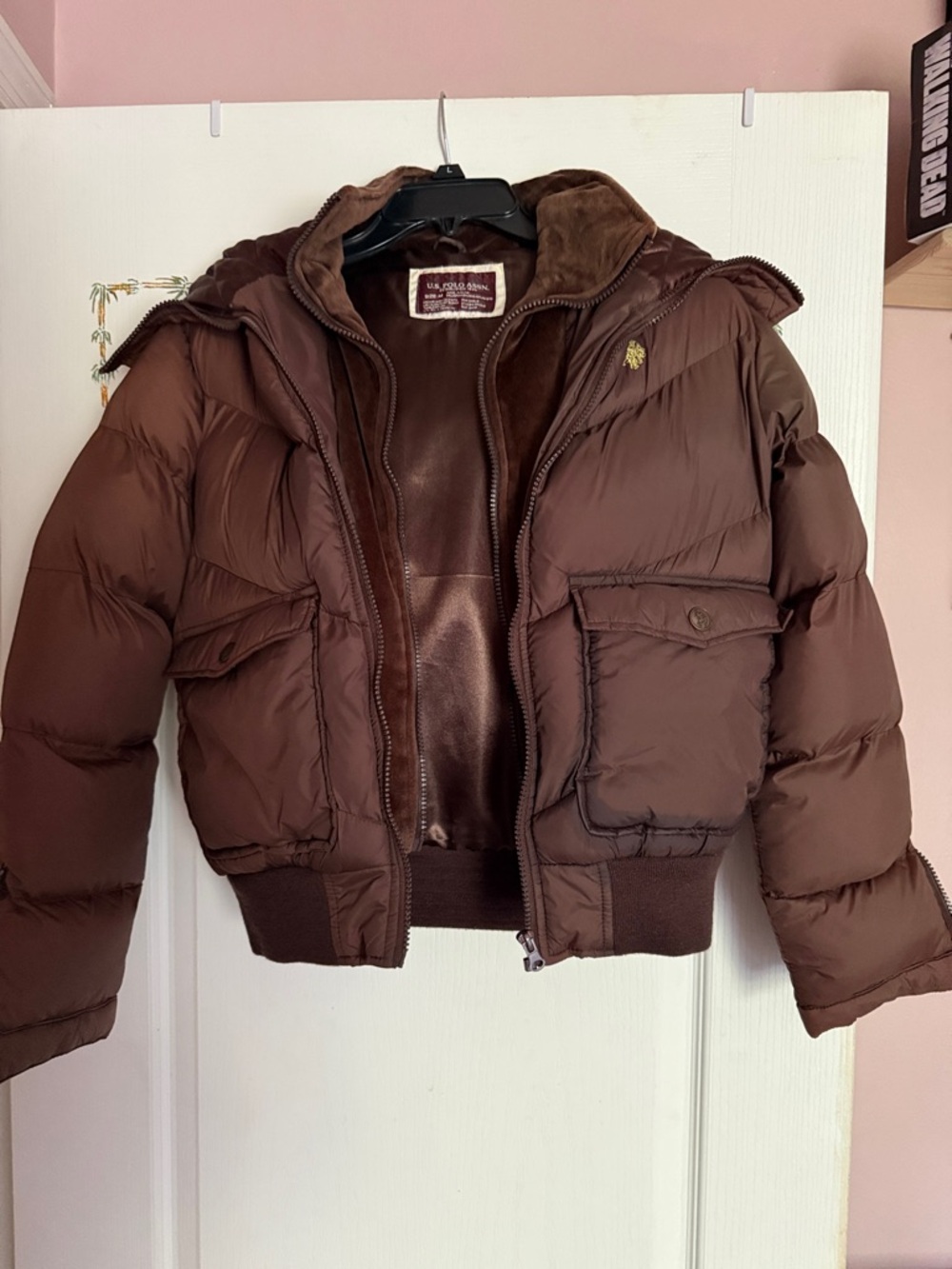 U.S. Polo Assn.  Brown Quilted puffer jacket